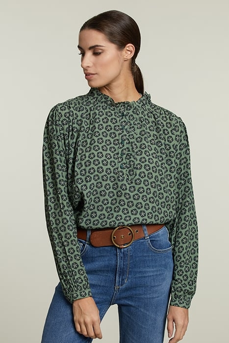 MULTI FANTASY BLOUSE BALLOON SLEEVES 1