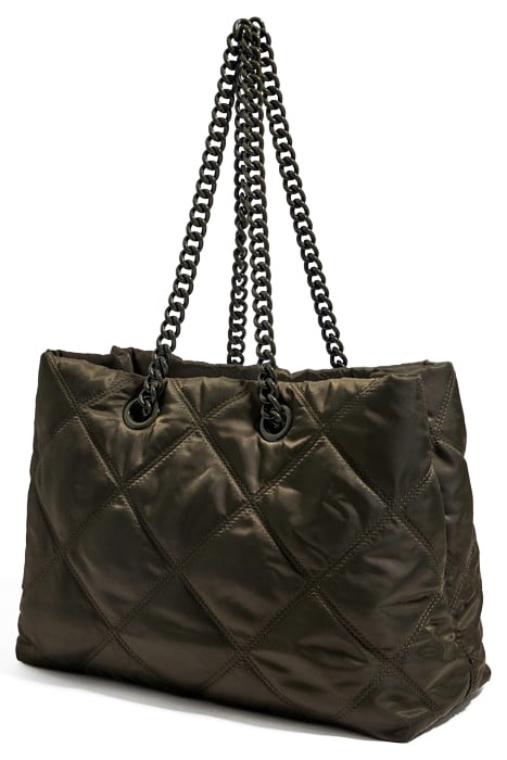 L GREEN PADDED SHOPPER BAG 2