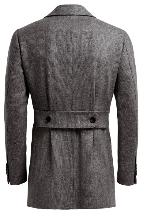 LIGHT GREY HERRINGBONE PEACOAT 5