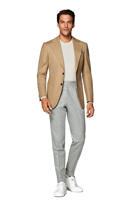 LIGHT BROWN TAILORED FIT HAVANA BLAZER 6
