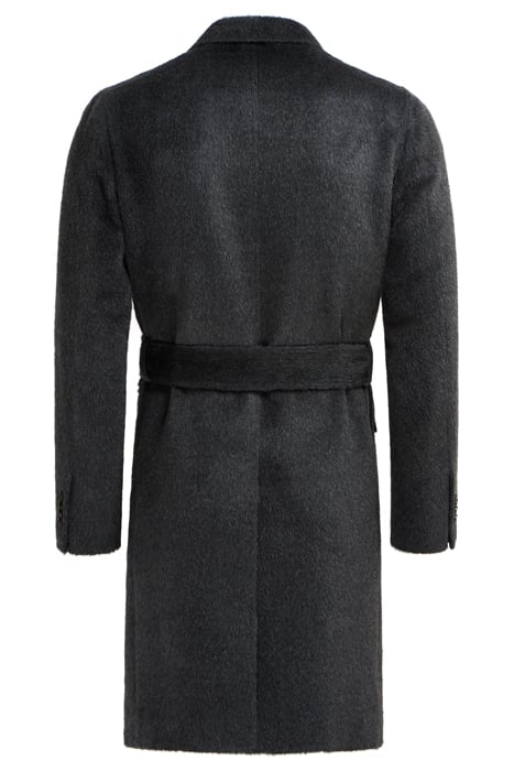 DARK GREY BELTED OVERCOAT 5