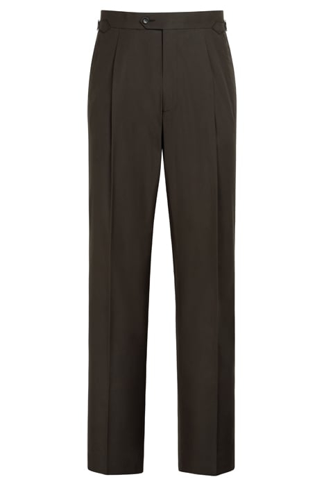 DARK BROWN WIDE LEG STRAIGHT TROUSERS 4