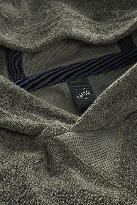 REED | TOWELING HOODIE ARMY GREEN 2