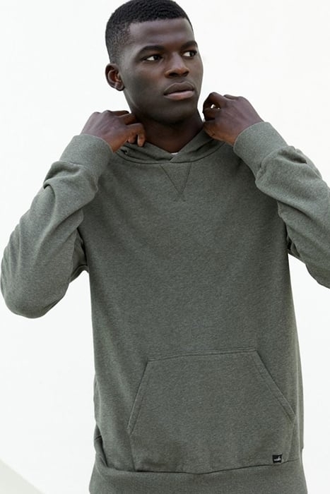 VANCE-BAND | HOODED SWEATSHIRT ARMY GREEN MELANGE 4