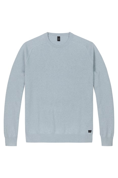 MADDEN | COTTON CASHMERE PULLOVER CHALK BLUE MELANGE 1