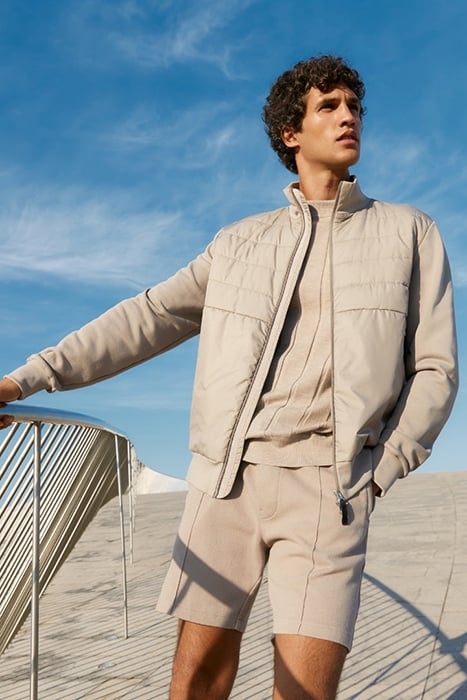 GRIFFIN | QUILTED SWEAT JACKET SLATE BEIGE 1