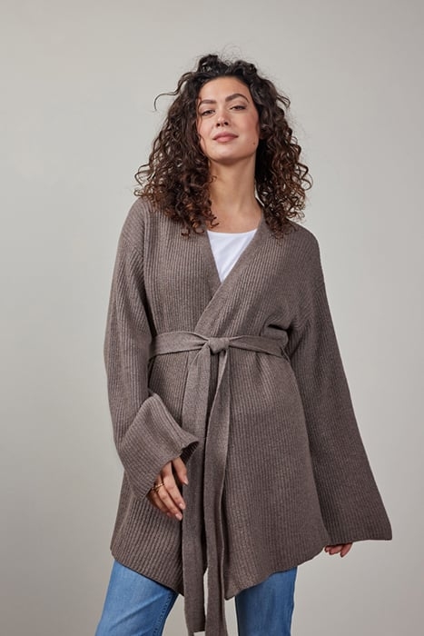 KIMONO CHIARA CASHMERE TAUPE MELANGE 4