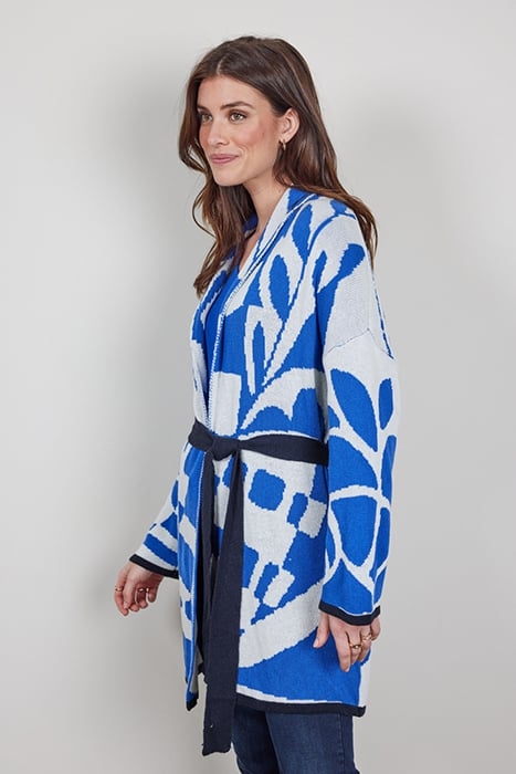 JACQUARD CARDIGAN AZUR FUSION KOBALT BLUE WITH AZUR FUSION J 3