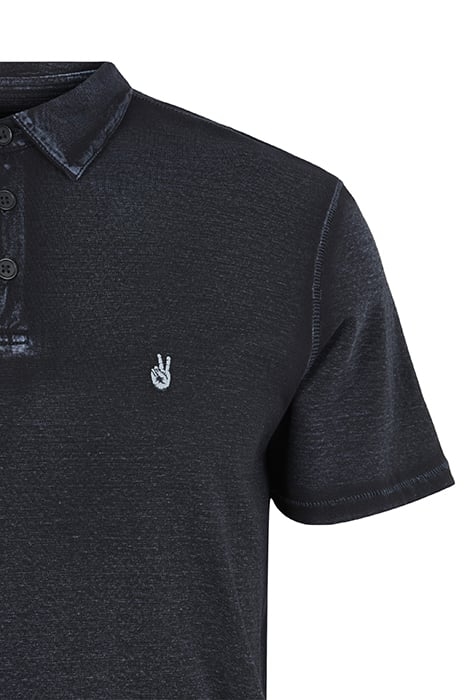 SOFT COLLAR PIGMENT RUB PEACE POLO MARINE 3