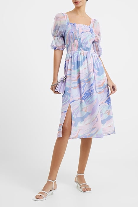 DALLA VERONA SMOCKED MIDI DRES BLUE 4