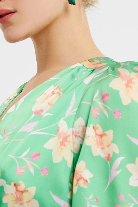 CAMILLE WRAP DRESS GREEN 5