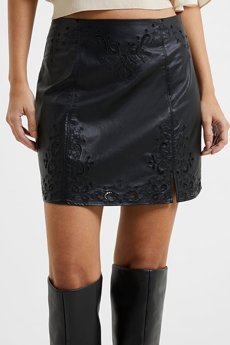 CARLOTAA PU SKIRT BLACK 1