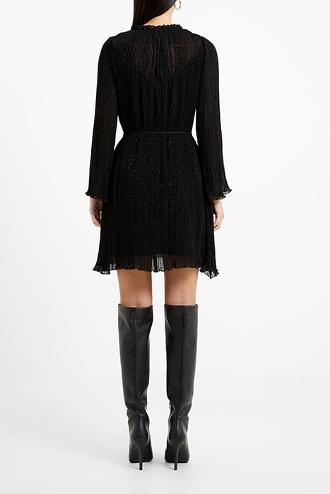 CALLIE PLEATED LUREX DRESS BLACK 3