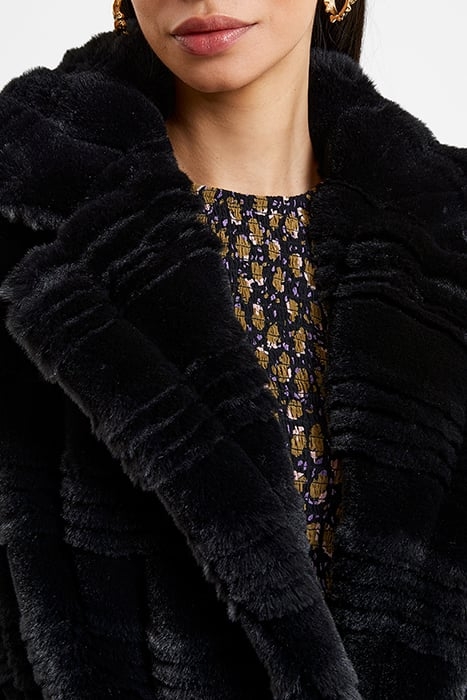 DARYN FAUX FUR COAT BLACK 5