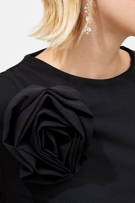 ROSETTE LS JERSEY DRESS BLACK 5