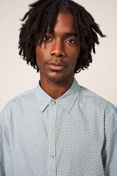 FAN GEOMETRIC PRINTED SHIRT LIGHT NATURAL 4