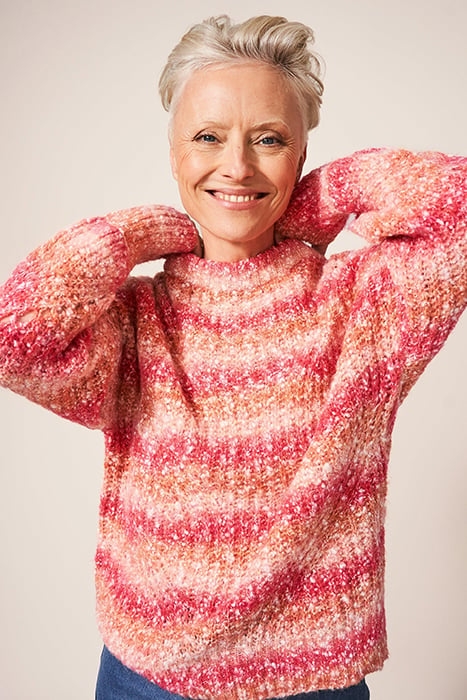 BELONGING SPACE DYE JUMPER PINK MULTI 1