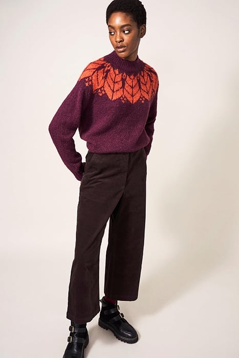 HARPER WIDE LEG CULOTTE DARK BROWN 1