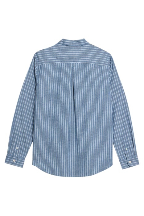 STRIPE SHIRT CHAMBRAY BLUE 2