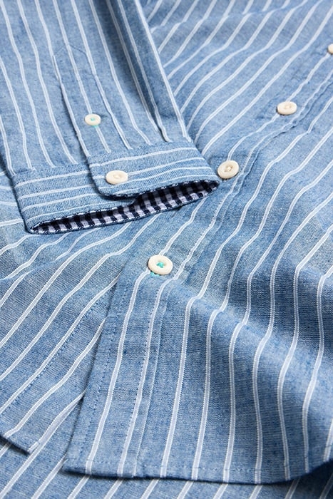 STRIPE SHIRT CHAMBRAY BLUE 3