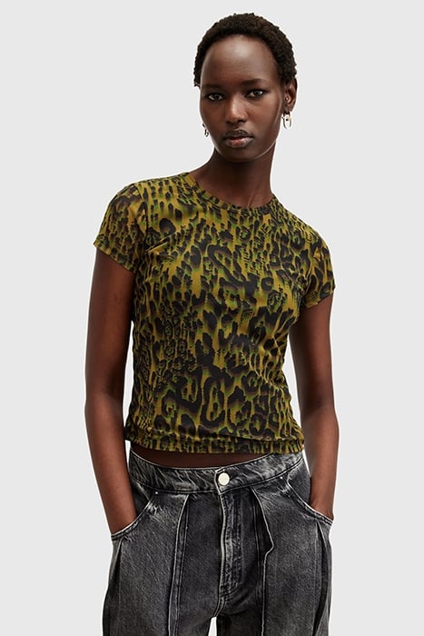 ELLIE MESH TEE TERESA KHAKI GREEN 6