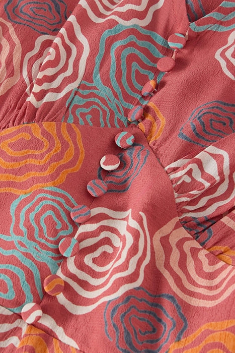 HAZEL BIAS CUT DRE PINK PRINTED 2