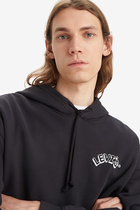 RELAXED JEANS HOODIE BLACK 5