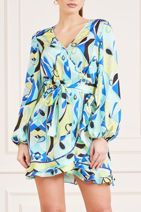 BETTY BLUE WRAP DRES GREEN SLIPKNOT 1