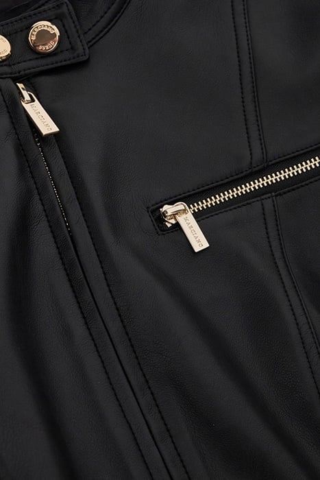 RORY BIKER JACKET JET LEATHER & BLACK 7