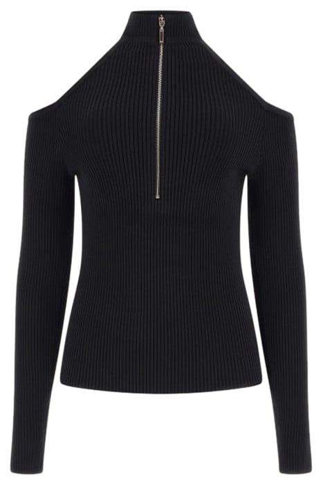 GABRIELA SWEATER TOP JET BLACK KNITTED 5