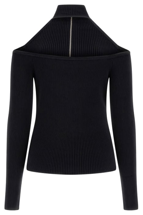 GABRIELA SWEATER TOP JET BLACK KNITTED 4