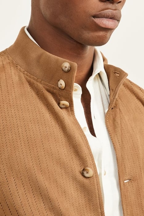 SUEDE JACKET TALL BOOTS LIGHT BROWN 6