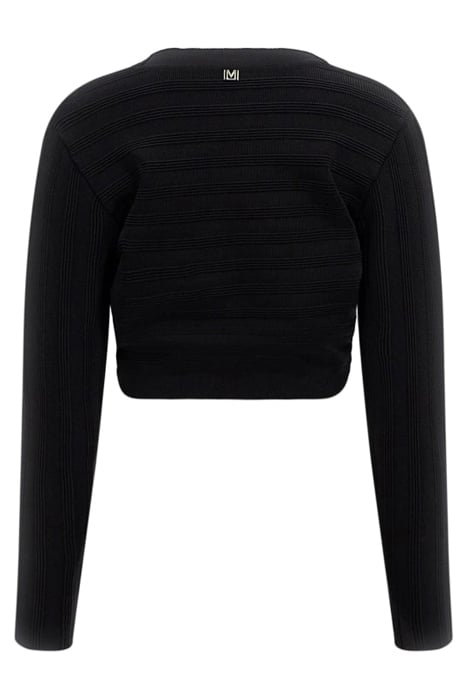 FLORIAN BOLERO SWEAT JET BLACK CARDIGAN 2