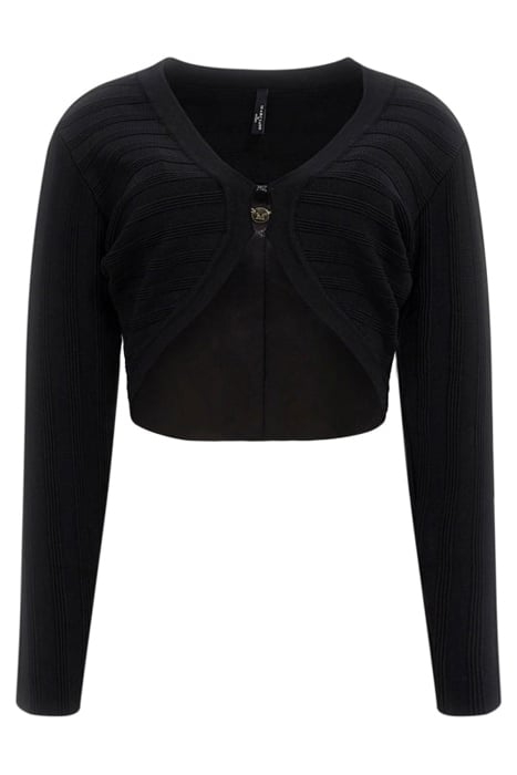 FLORIAN BOLERO SWEAT JET BLACK CARDIGAN 1