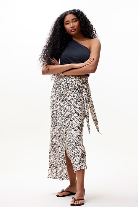 DRAPPED WRAP SKIRT VANILLA CREAM 2