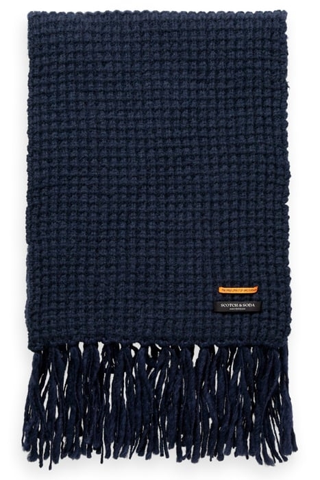 WAFFLE STITCH FRINGED SCARF NIGHT 4