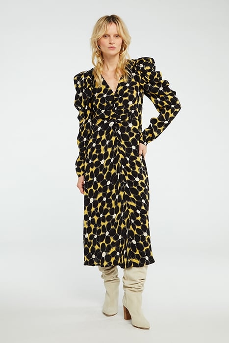 VERA DRESS DIJON YELLOW/BLACK 1