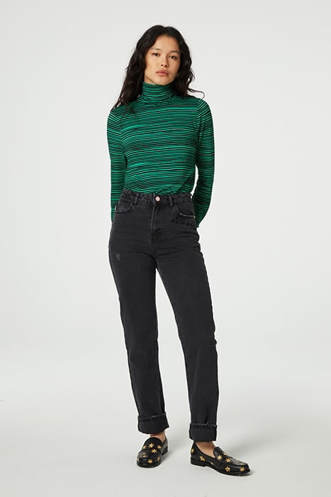 JADE TOP BLACK/FEELING GREEN 2