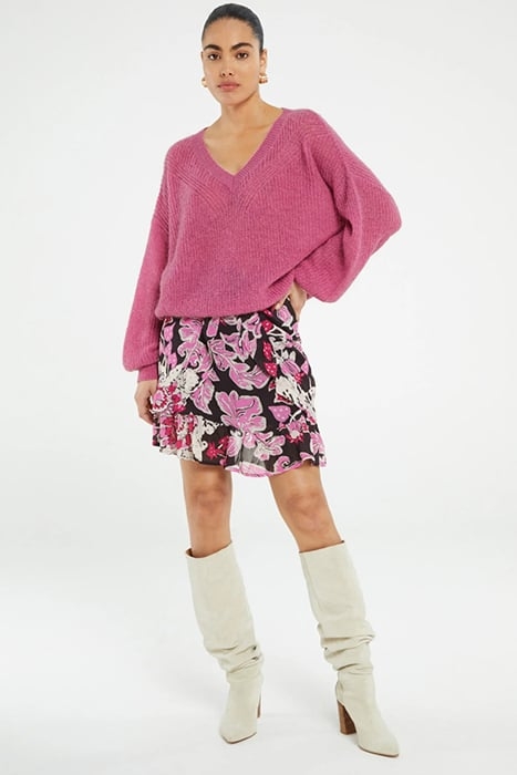 LULU SKIRT ANTRA/BUBBLE GUM PIN 1