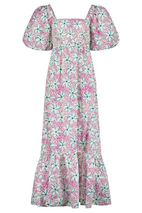 CARLA DRESS CREAM WHITE/BUBBLE G 3