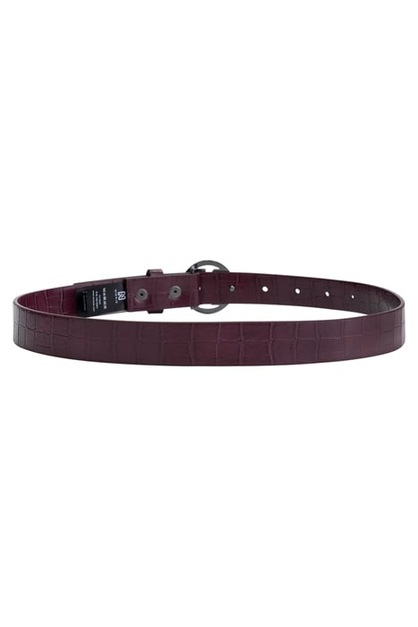 ANIEKE CROCO WAIST BELT DEEP RED/GUN METAL 2