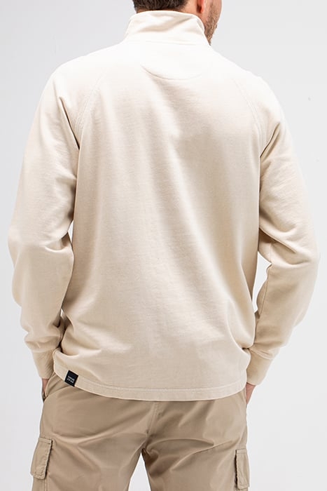 ALOIS HALF ZIP SWEAT BEIGE GREY 2