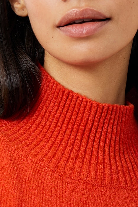 JEANIE VHARI SUST ROLL NK JMPR ORANGE 4