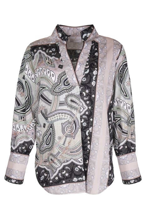 BLOUSE LIEGE BLACK AND SALMON 1