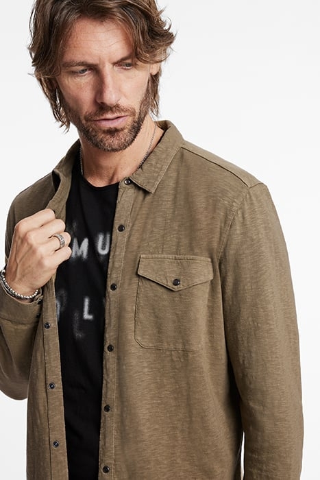 ARVON LS KNIT WESTERN SHIRT LT GHURKA 3