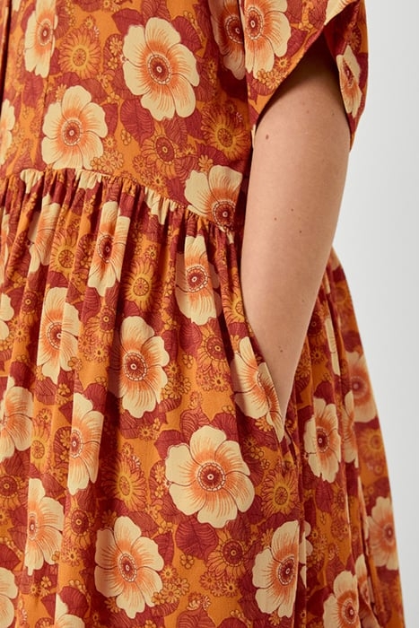 OVERSIZED PRINTED MIDI DRESS ANEMONE RETRO 7