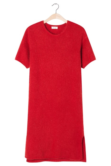 STRAIGHT CREW NECK MIDI DRESS GROSEILLE 3