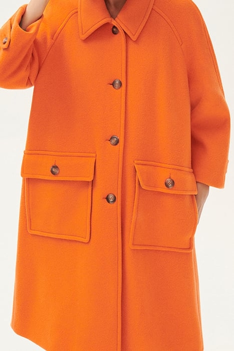SHIRT COLLAR 7/8 SLEEVES COAT TANGERINE 4