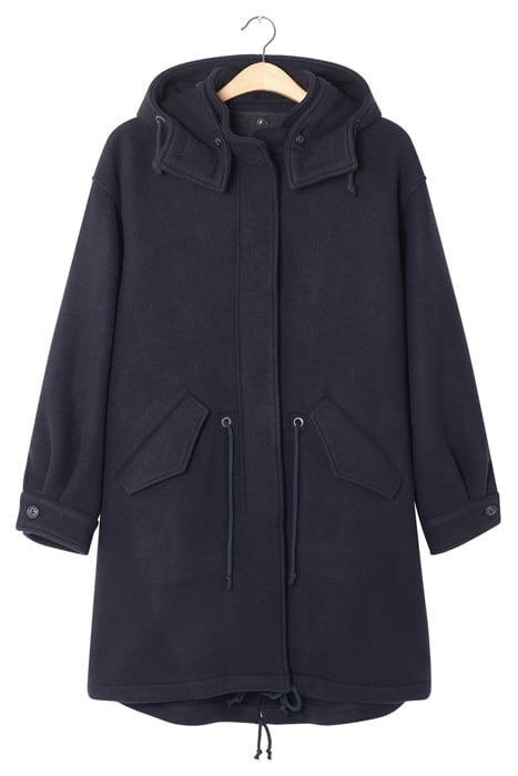 HOODED LONG-SLEEVES COAT NAVY 3
