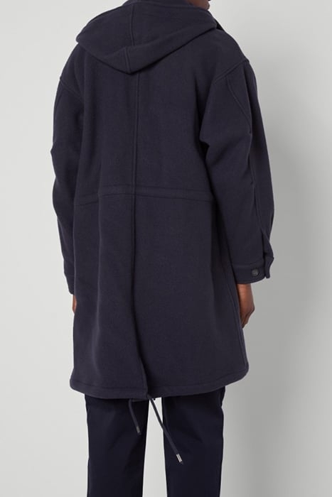 HOODED LONG-SLEEVES COAT NAVY 2